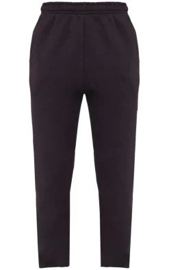 Black Sweat Cuffed High Waist Sweatpants