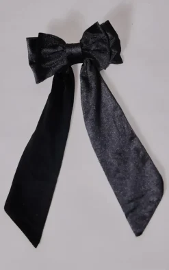 Black Velvet Hair Bow
