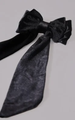 Black Velvet Hair Bow