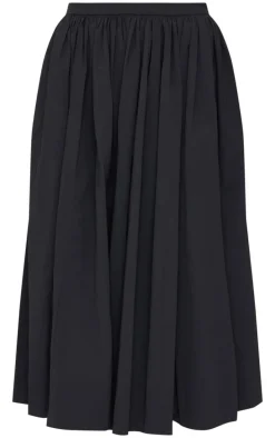 Black Woven Floaty A Line Midaxi Skirt
