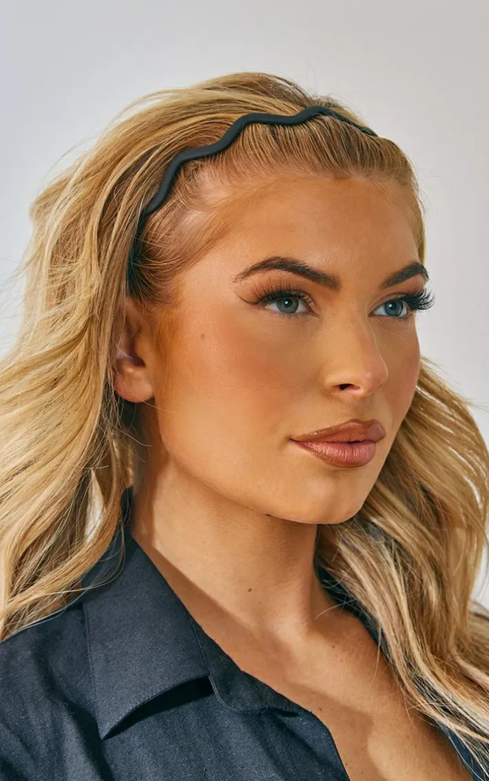 Black Zig Zag Grip Headband