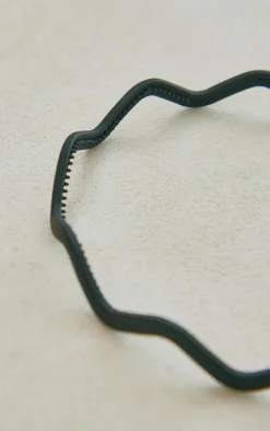 Black Zig Zag Grip Headband