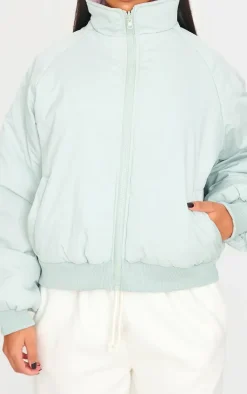 Blue & Pink Reversible Bomber Puffer Jacket