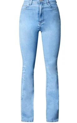 Blue 5 Pocket Stretch Flared Jeans