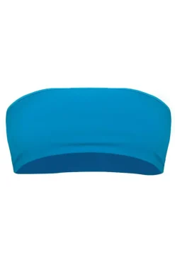 Blue Bandeau Mix & Match Bikini Top