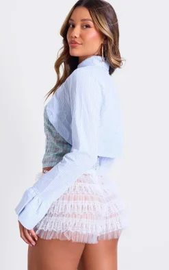 Blue Contrast Pattern Shirt