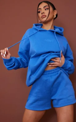 Blue Graphic Sweat Shorts