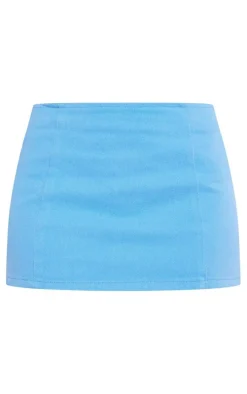 Blue Micro Mini Denim Skirt