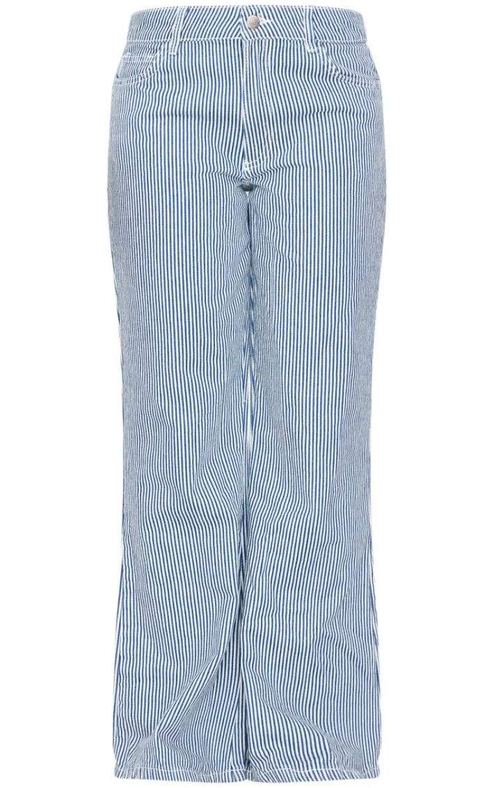Blue Pinstripe Relaxed Baggy Jean