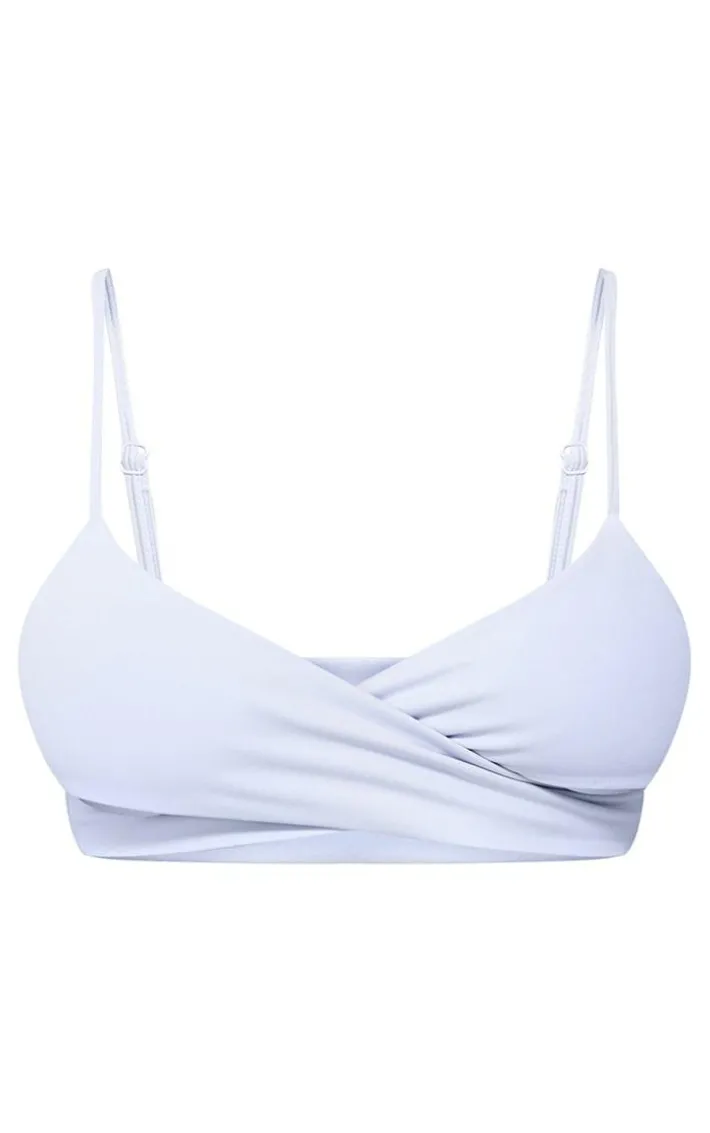Blue Snatched Sculpt Cross Front Bralet