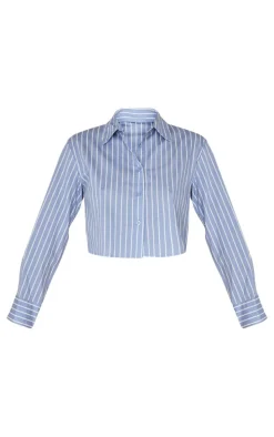 Blue Striped Deep Cuff Shirt