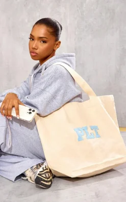 Blue Varsity Logo Tote Bag