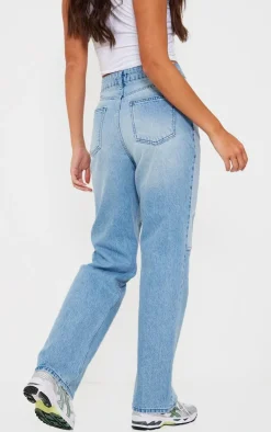 Blue Western Patch Denim Jeans