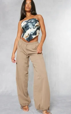 Blue Woven Printed Bandana Style Bandeau Top