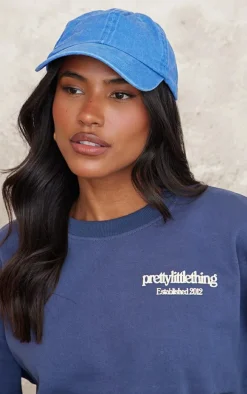 Bright Blue Washed Denim Cap