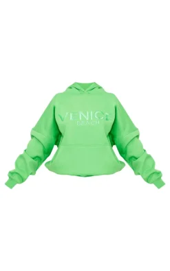 Bright Green Venice Embroidered Hoodie