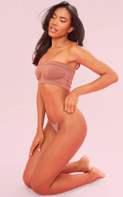 Brown Bandeau Seamless Bra