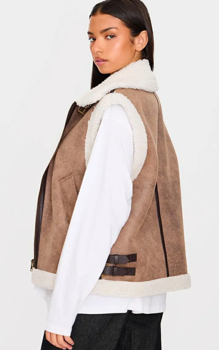 Brown Borg Buckle Vest