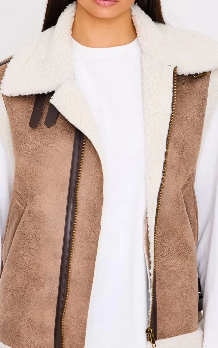 Brown Borg Buckle Vest