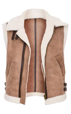Brown Borg Buckle Vest