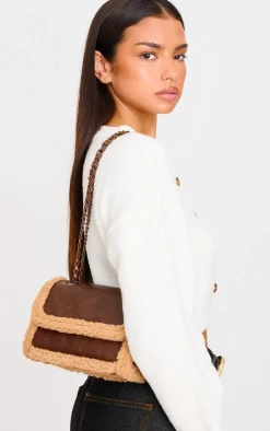 Brown Borg Trim Multiway Cross Body Bag
