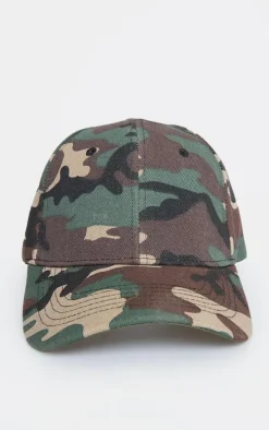 Brown Camo Print Cap