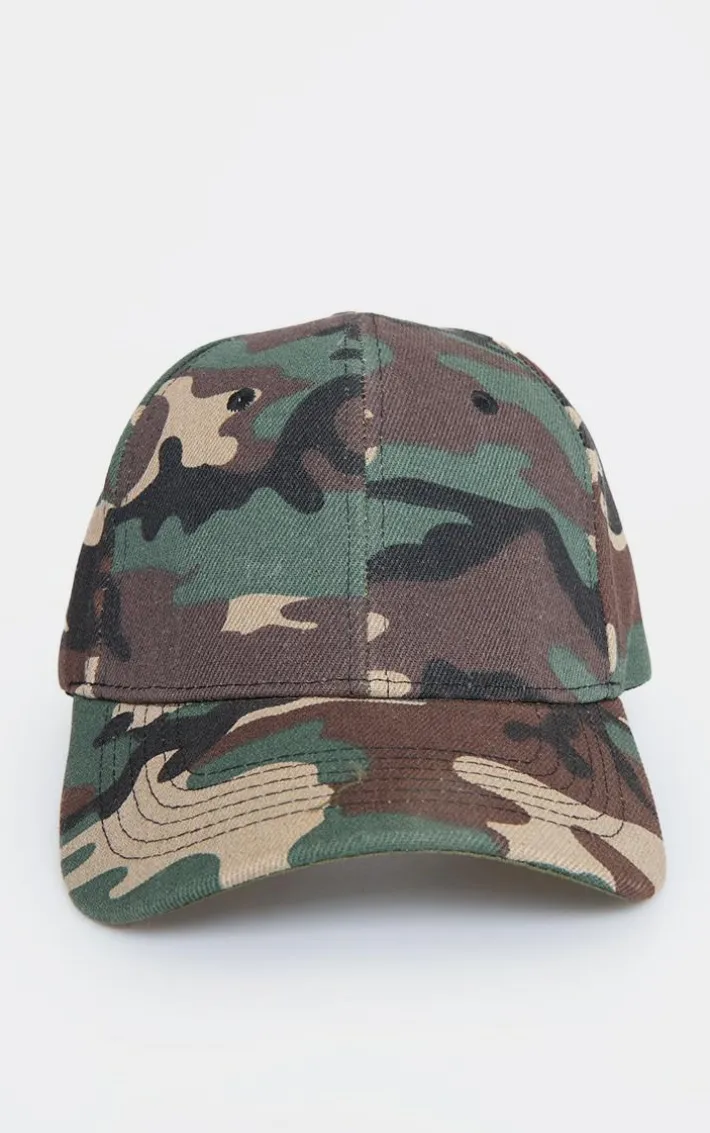 Brown Camo Print Cap