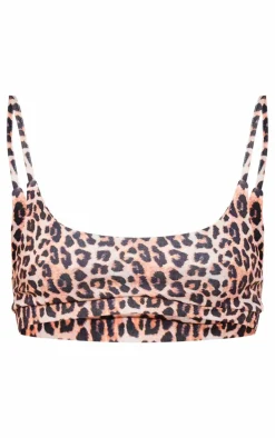 Brown Leopard Soft Jersey Bralette