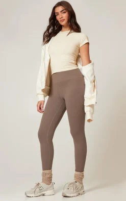 Brown Sculpt High Waist Leggings