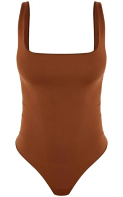 Brown Seamless Lingerie Bodysuit
