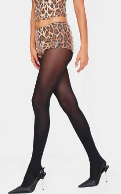 Brown Sequin Leopard Print Hot Pant