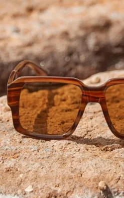 Brown Tortoiseshell Square Frame Sunglasses