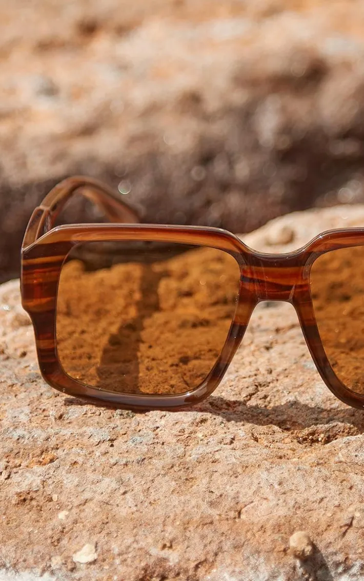 Brown Tortoiseshell Square Frame Sunglasses