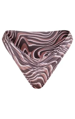 Brown Zebra V Front Bikini Bottoms