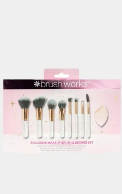 Brushworks Exclusive Makeup Brush And Sponge Set