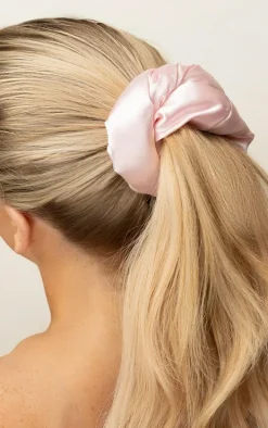 Brushworks Large Cloud Scrunchies - Pink & White