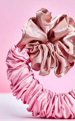 Brushworks Pink Heatless Curling Scrunchie