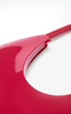 Burgundy Patent Pu Round Shoulder Bag