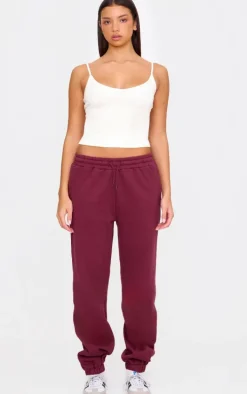 Burgundy Premium Cuffed Sweatpants