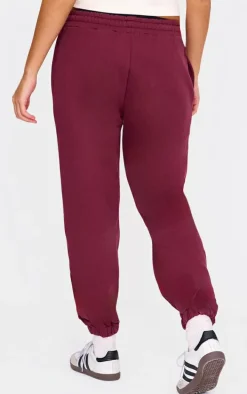 Burgundy Premium Cuffed Sweatpants