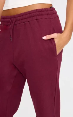 Burgundy Premium Cuffed Sweatpants