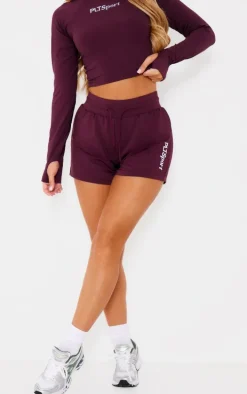 Burgundy Soft Touch Runner Shorts