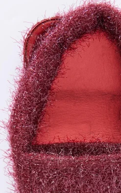 Burgundy Tinsel Mini Handbag