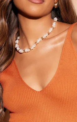 Burnt Orange Soft Rib Knit V Neck Vest