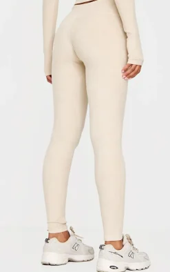 Butter Cream Brushed Rib Under Layer Leggings