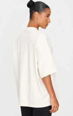 Butter Cream Print Oversized T-Shirt