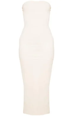 Butter Cream Snatched Sculpt Bandeau Midaxi Dress