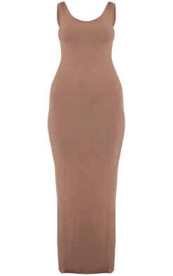 Camel Basic Maxi Dress