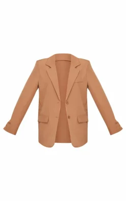 Camel Oversized Structured Blazer