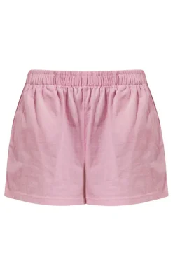 Candy Pink Cotton Oversized Boxy Shorts